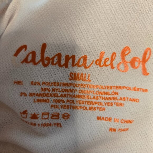 Cabana Del Sol Swimsuit Gold Stripe Bikini Size S - BEACH READY! - Picture 6 of 7